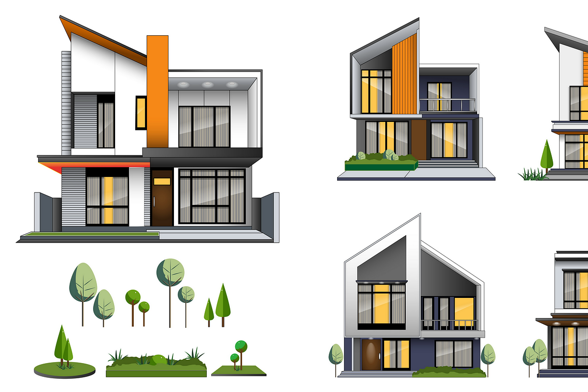 Handmade Modern Minimalist House, an Object Illustration by Rafasya WorkArt (Photo 2 of 3)