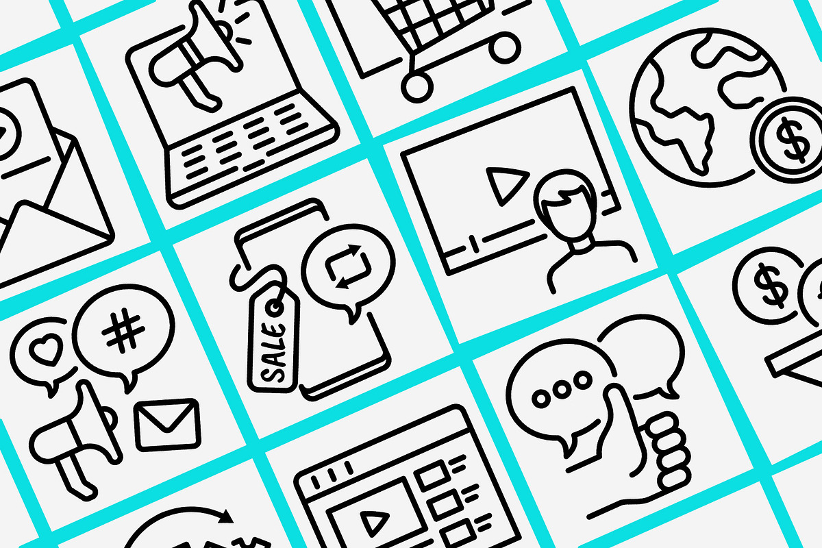 Business Marketing | 16 Icons Set, an Outline Icon by Alex Blogoodf (Photo 9 of 15)