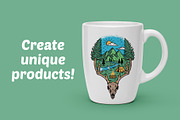 Bones and nature illustration, an Animal Illustration by gunaonedesign (Thumbnail 2 of 5)