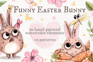 Funny Easter Bunny Set 6 Patterns