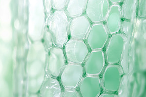 Close-up of green bubble wrap textur, a Photo by Dvoevnore photos