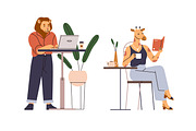 Funny anthropomorphic animals set, an Animal Illustration by Good Studio (Thumbnail 3 of 8)