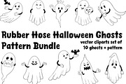 Rubber Hose Halloween Ghosts vector, a Seasonal Illustration by ChubbyBunny Art (Thumbnail 11 of 11)