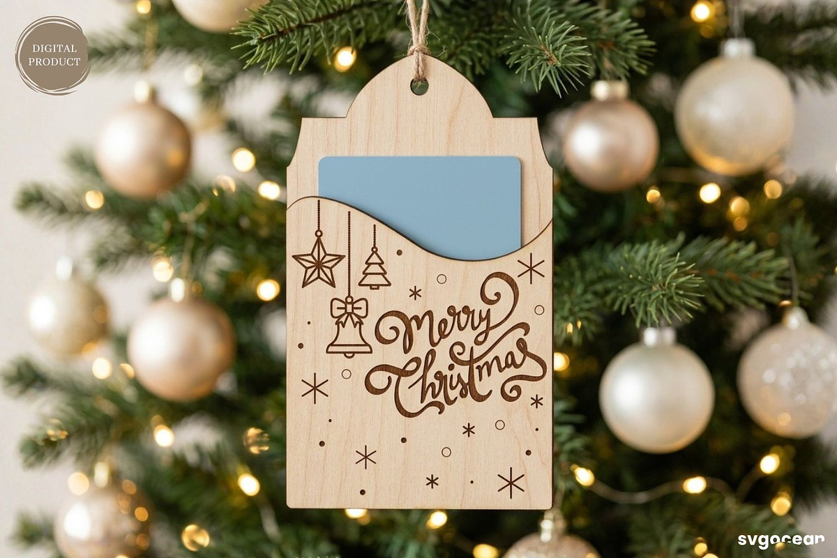 Christmas Card Holders SVG Bundle, a Decorative Illustration by svgocean (Photo 19 of 25)