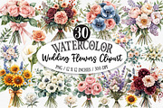 Wedding Flowers Clipart, an Illustration by Designking (Thumbnail 1 of 5)