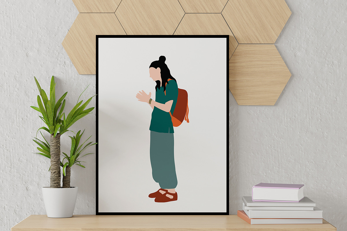 Abstract Hippie clipart, a Person Illustration by ApetekMarket (Photo 8 of 8)
