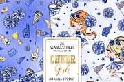 Cheerleader Repeatable Patterns, a Pattern Graphic by Masha  Studio (Thumbnail 3 of 8)