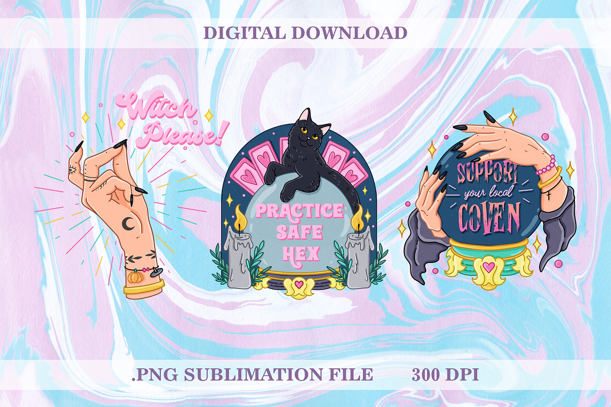 Pastel Halloween Witchy illustration, a Person Illustration by SecondOfJuly (Photo 1 of 4)