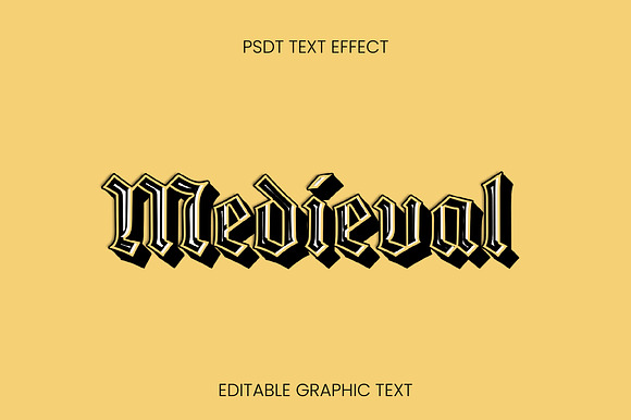 Medieval Gothic 3D Text Effect preview 2