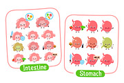 Cute human organs set, a Food Illustration by Slavko Kahovsky (Thumbnail 2 of 9)