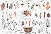 Watercolor Autumn Pumpkins, an Object Graphic by Ana-Sakuta (Thumbnail 17 of 18)