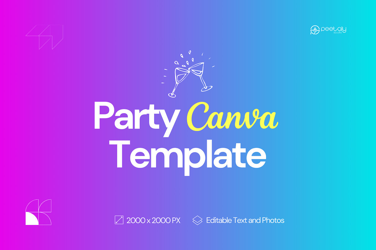 Neon Summer Flyer Canva Template, a Flyer Template by PeetalyStudioDesigns (Photo 2 of 5)