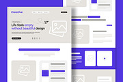 Landing Page Wireframe Template, a Landing Page Template by CreativeShaper (Thumbnail 1 of 5)