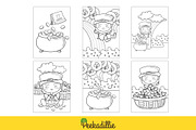 St Patrick Day Party Coloring Set, a Seasonal Illustration by Peekadillie Art (Thumbnail 3 of 3)