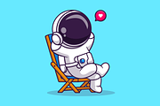 Cute Astronaut Sitting Relax, a Technology Illustration by Catalyst Labs (Thumbnail 1 of 3)
