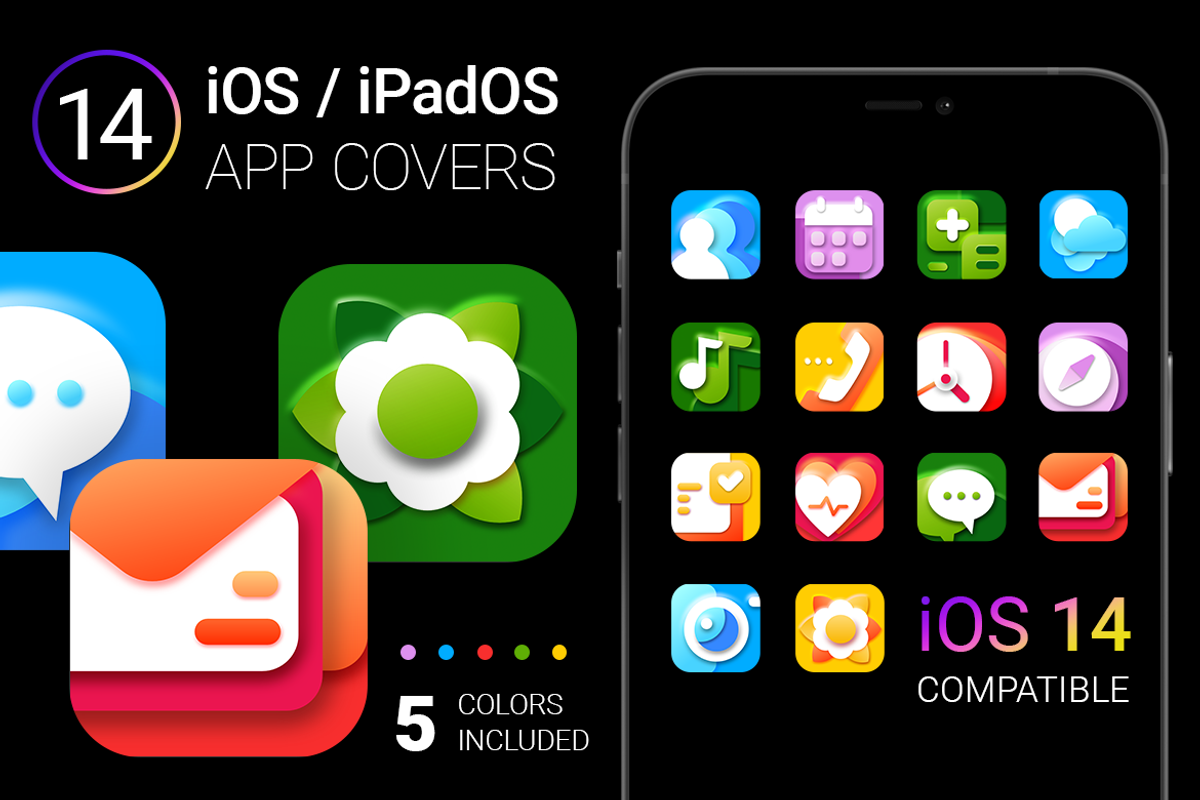 iOS 14 App Icons | bright colors, an Icon by wowomnom (Photo 1 of 3)