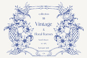 Vintage baroque frames Toile Vector, a Decorative Illustration by ON_lineart_store (Thumbnail 1 of 10)