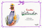 Eccentric Watercolor for Procreate, a Brush Add-On by Sofydoll Designs (Thumbnail 2 of 8)