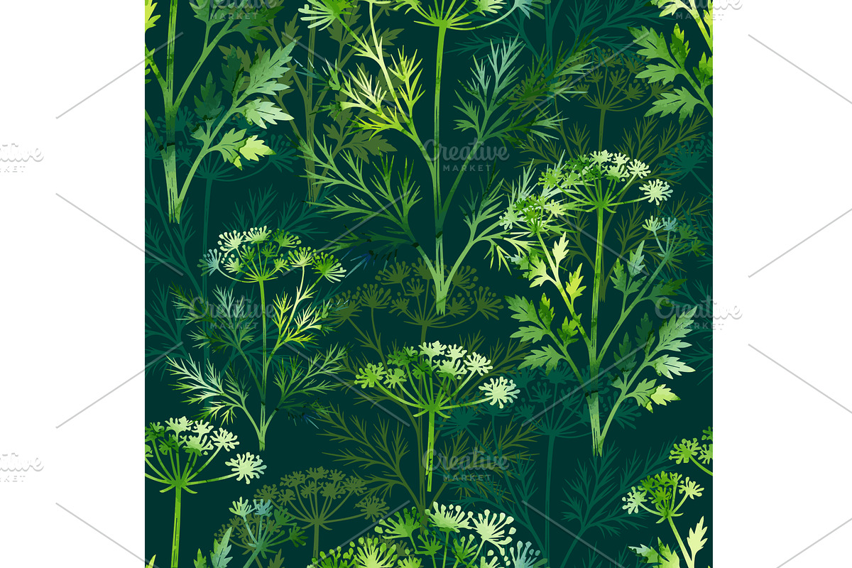 Seamless pattern with watercolor, a Food Illustration by Nenahliadava Design