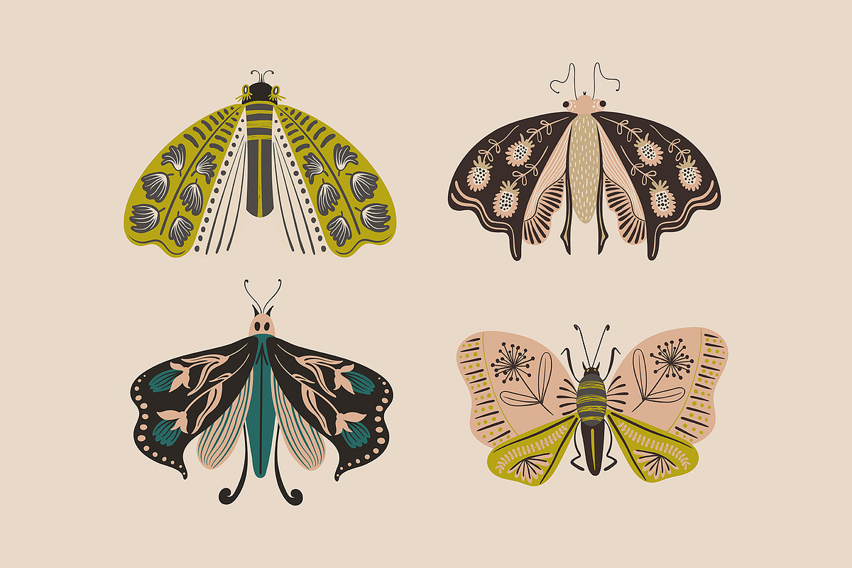 Folk Art Insects., an Animal Illustration by Annakniaz (Photo 6 of 15)