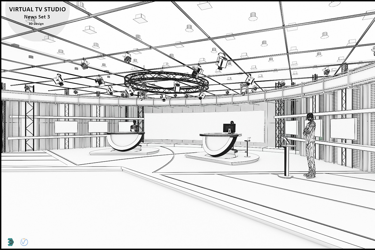 TV Studio Collection Vol 6 - 2 PCS, an Architecture 3D Model by akerStudio (Photo 70 of 98)