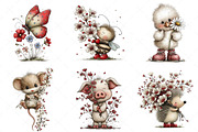 Spring Animals Clipart Png Bundle, an Illustration by Craft Nest (Thumbnail 5 of 8)
