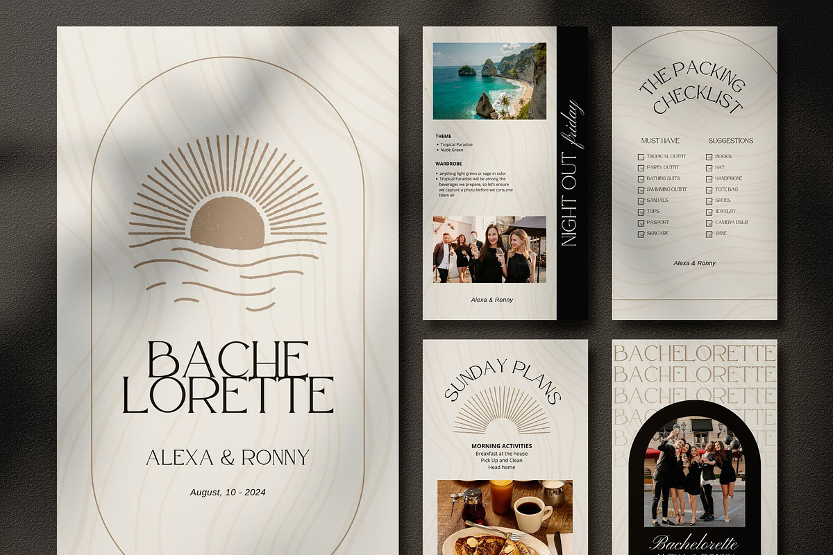 Unique Bachelorette Itinerary Canva, a Presentation Template by SKY CREATION (Photo 2 of 7)