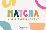 Matcha Font - Paper Cut, a Font by Design Pixie (Thumbnail 1 of 6)