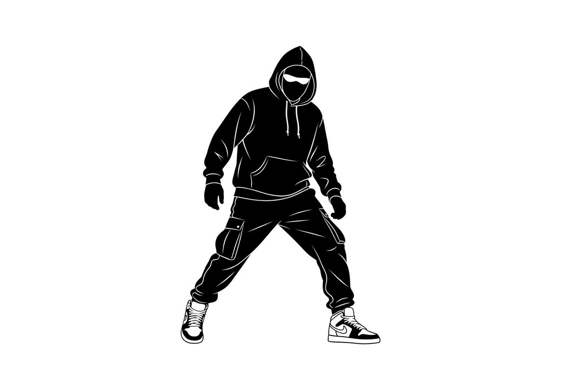Hooded Street Ninja Silhouette, a Graphic by Gfx_Store (Photo 5 of 10)