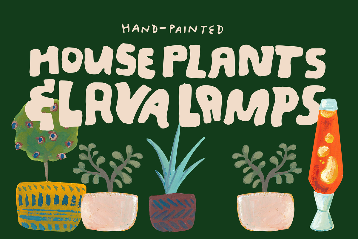 House Plants & Lava Lamps, a Texture Illustration by Katrina Junio (Photo 1 of 8)