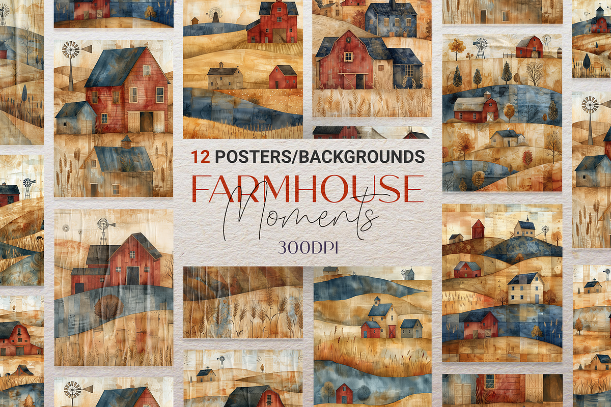 Vintage Farmhouse, a Background Graphic by Curve Design (Photo 1 of 7)