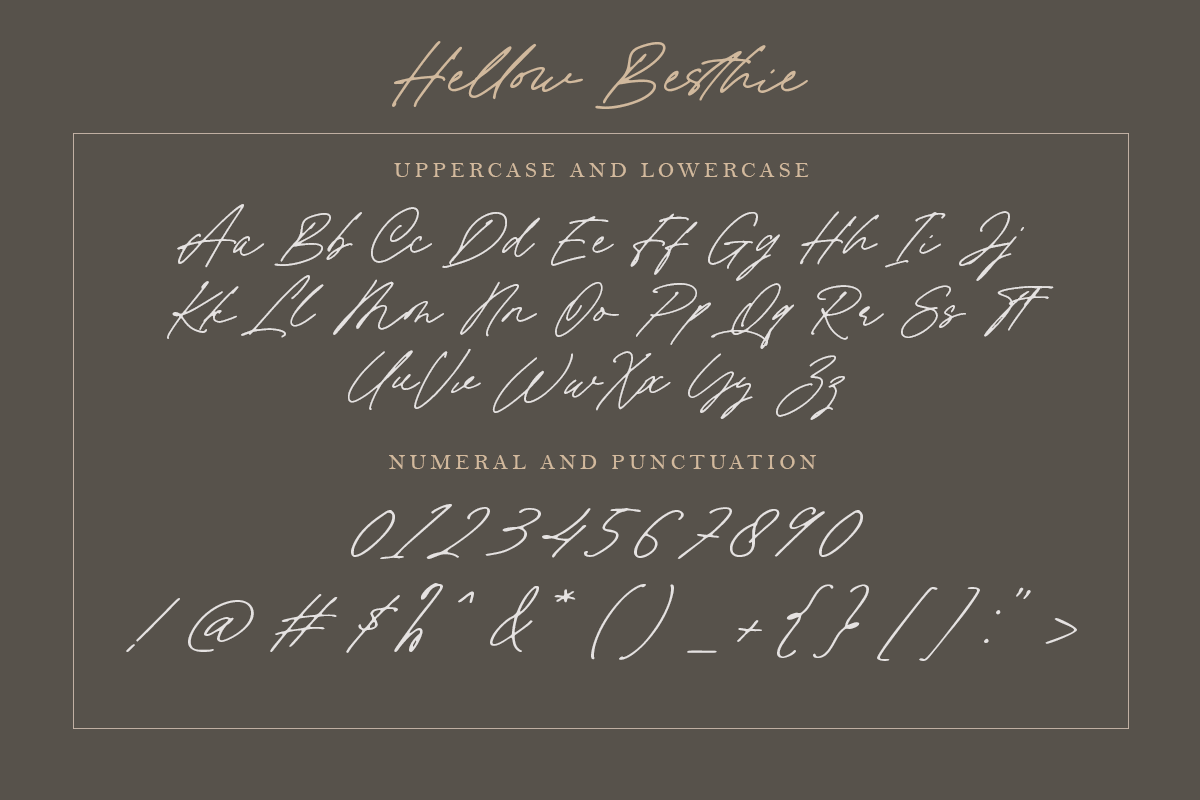 Hellow Besthie, a Script Font by DzikrulAulia (Photo 11 of 12)