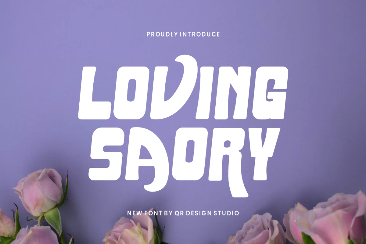 Loving Saory, a Sans Serif Font by QR Design Studio (Photo 1 of 7)