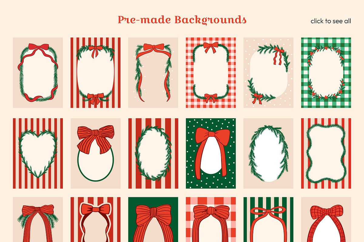Coquette Christmas Collection, a Seasonal Illustration by Felizabeth Design (Photo 8 of 13)