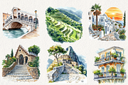 Bucket List Destination Clipart, an Illustration by NadiaTheronArt (Thumbnail 3 of 7)