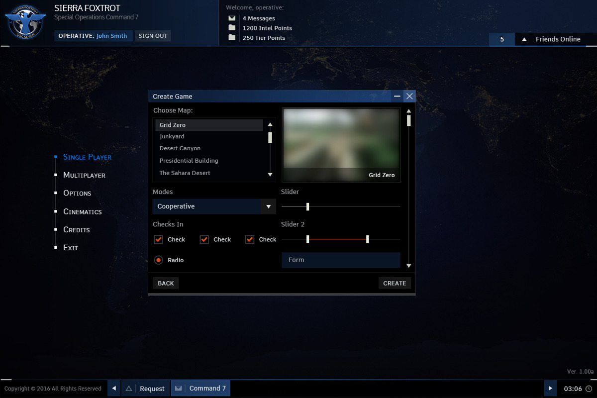Sierra Foxtrot FPS GUI, a Templates & Theme by Kodiak Graphics (Photo 6 of 11)