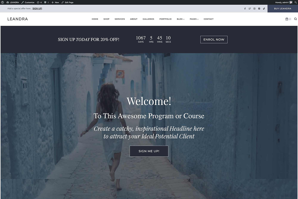 Leandra - WordPress Kadence Theme, a WordPress Template by StylishDesignMe (Photo 3 of 12)
