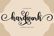 Hardwork, a Script Font by Bosstype Studio (Thumbnail 1 of 7)