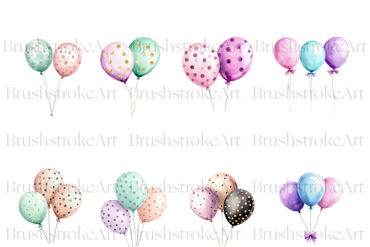 Balloon Clipart, Wedding Balloon PNG, an Object Illustration by BrushstrokeArtGB (Photo 2 of 9)