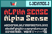 Alpha Sense font, a Font by weknow (Thumbnail 1 of 8)