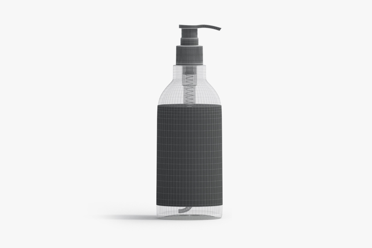 Amber Pump Bottle 3D Model, an Object 3D Model by rebrandy (Photo 8 of 9)