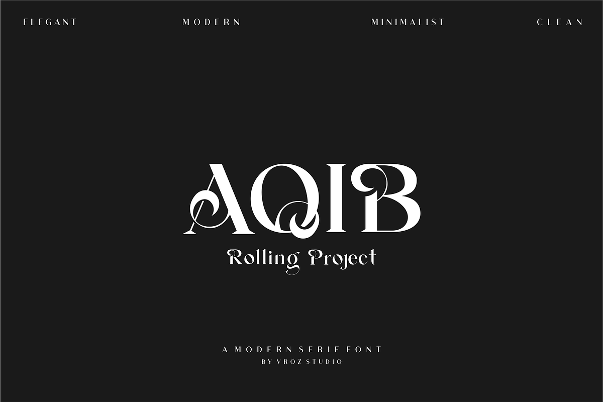 AVGAF - A Modern Serif Font, a Serif Font by Vroz Studio (Photo 4 of 12)