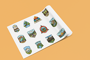 Camping Badges Stickers Pack Vol2, a Branding & Logo Template by JeksonGraphics (Thumbnail 5 of 8)