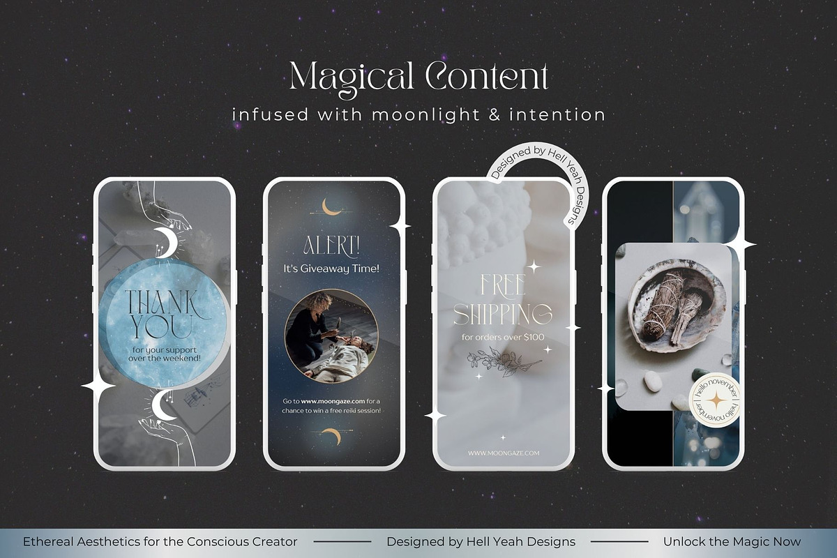 Midnight Sky Branding Starter Kit, a Branding & Logo Template by Hell Yeah Designs (Photo 15 of 16)