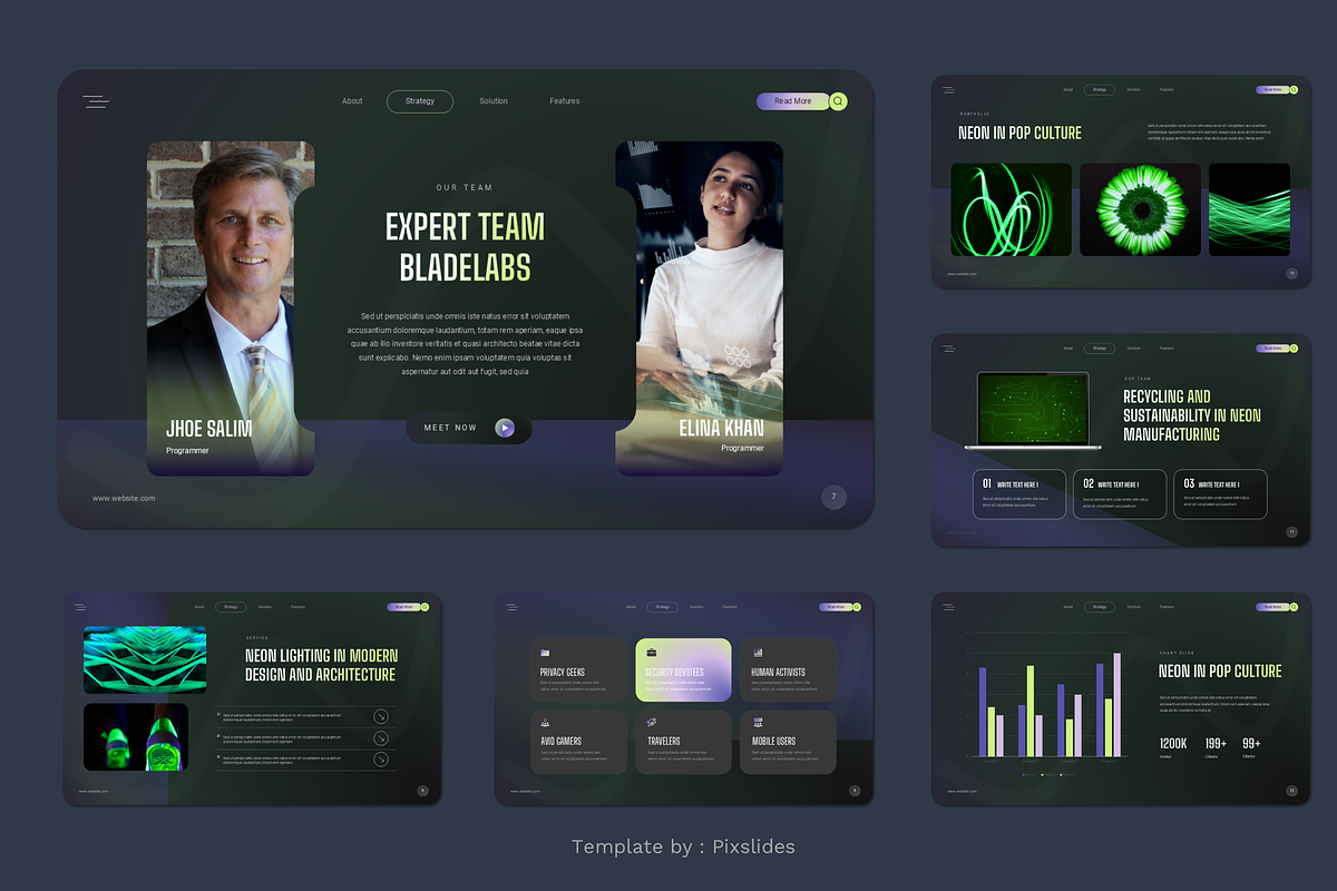 Neon Green PowerPoint, a Presentation Template by Pixslides (Photo 4 of 7)