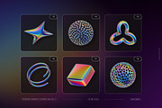 Iridescent Geometric 3D Shapes vol.2, an Object Graphic by Samolevsky (Thumbnail 5 of 23)