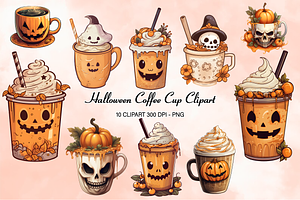 Halloween Coffee Cup Clipart Png
