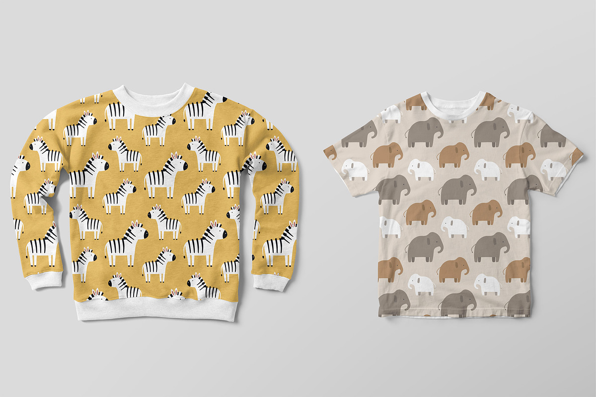 Cartoon Animals Seamless Patterns, a Pattern Graphic by Kotulska (Photo 7 of 8)