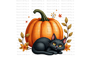 Pumpkins with Black Cats, an Animal Illustration by Bloom Craft Creations (Thumbnail 11 of 12)