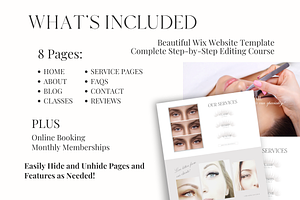 Lash Tech Brow Wix Website Template